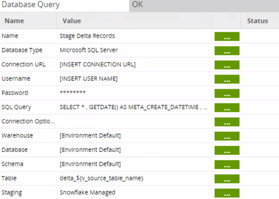 database query in Matillion