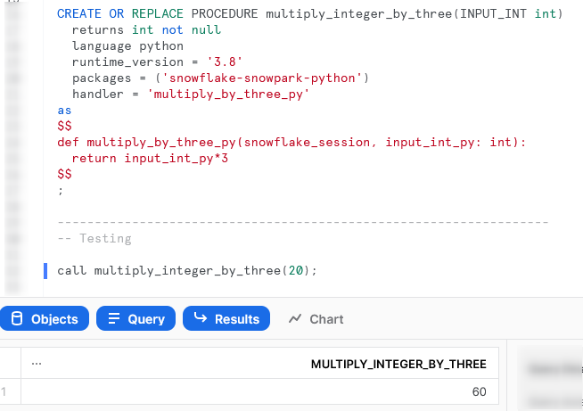 Code in Snowflake