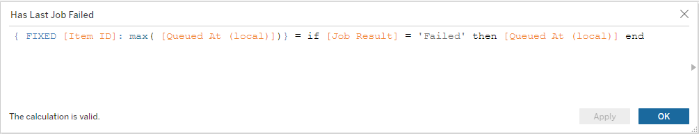 Has Last Job Failed