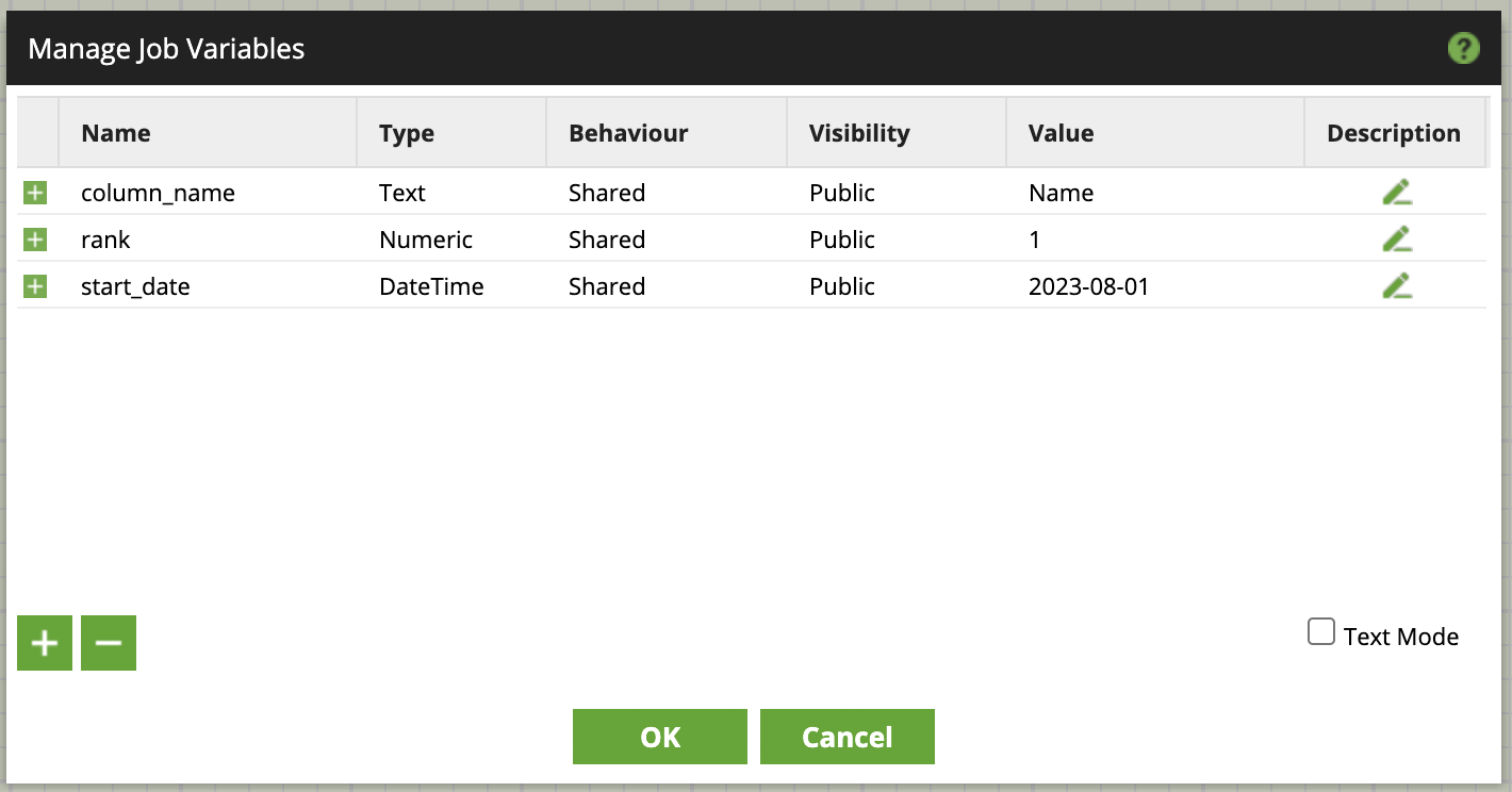 Matillion: Manage Job Variables (Visibility)